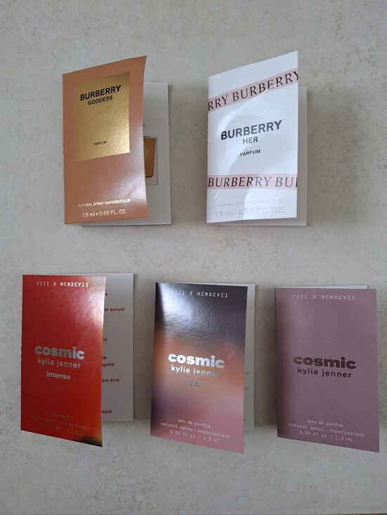 Other - NEW! Lot Of Burberry & Cosmic Kylie Jenner Fragrance Sample Set 5 Piece Bundle